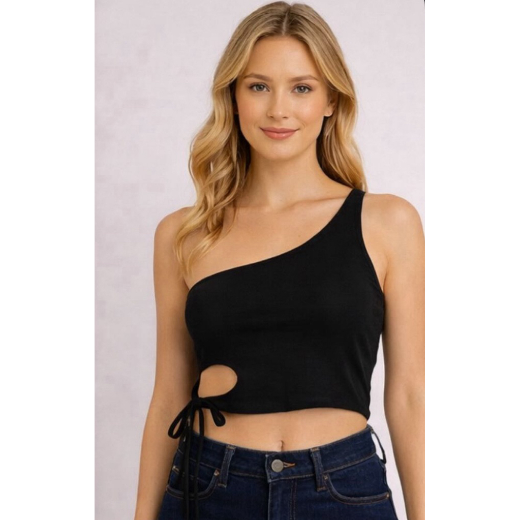 TANK TOP ONE SHOULDER Y2K STYLE