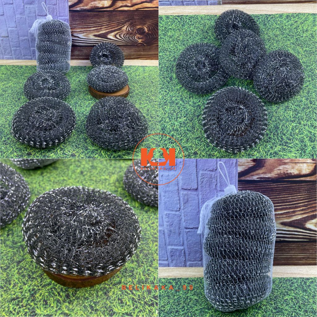(5 ชิ้น) DONUT-SHAPED WIRE DISHWASHING MESH PACKAGING / WIRE SPONGE สําหรับทําความสะอาด POT LIME