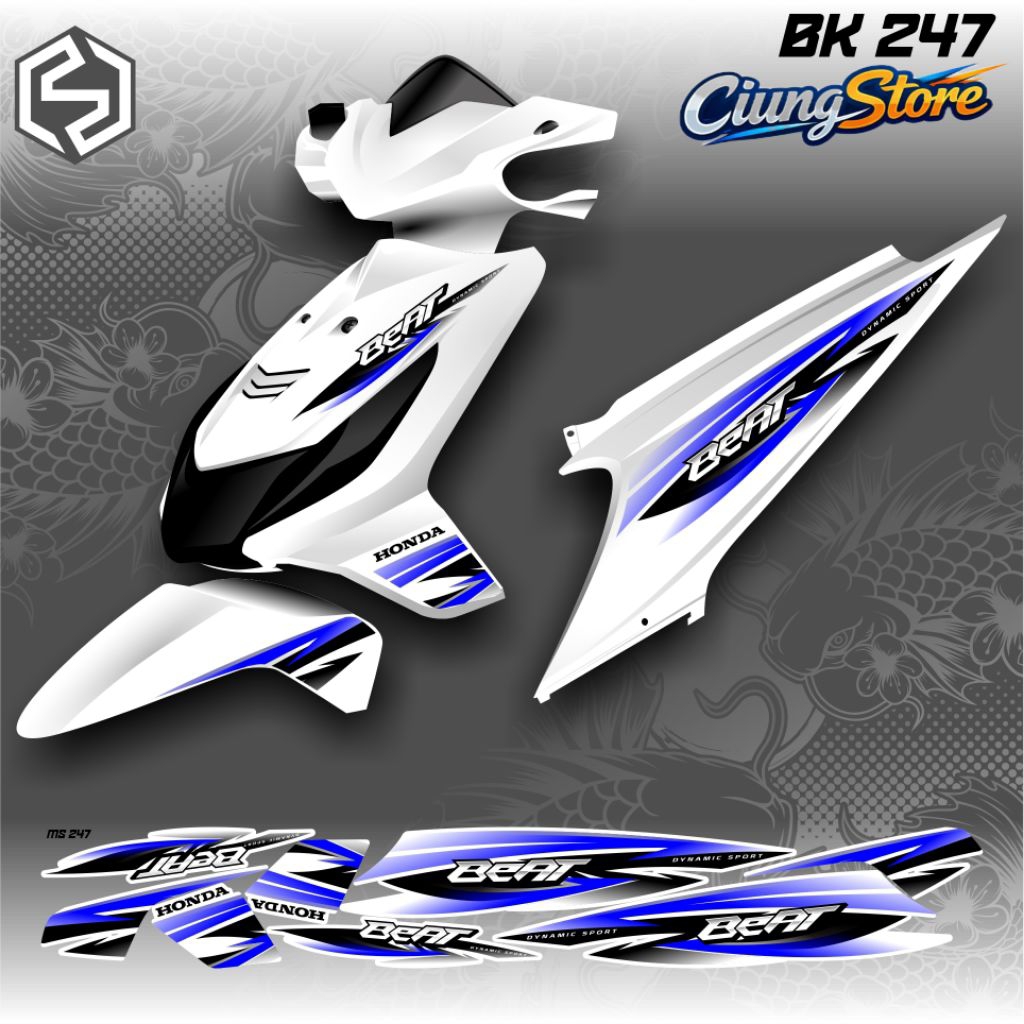 Beat คาร์บูเรเตอร์ Graphic Striping Thailand Variation / bk 247 / bk 255