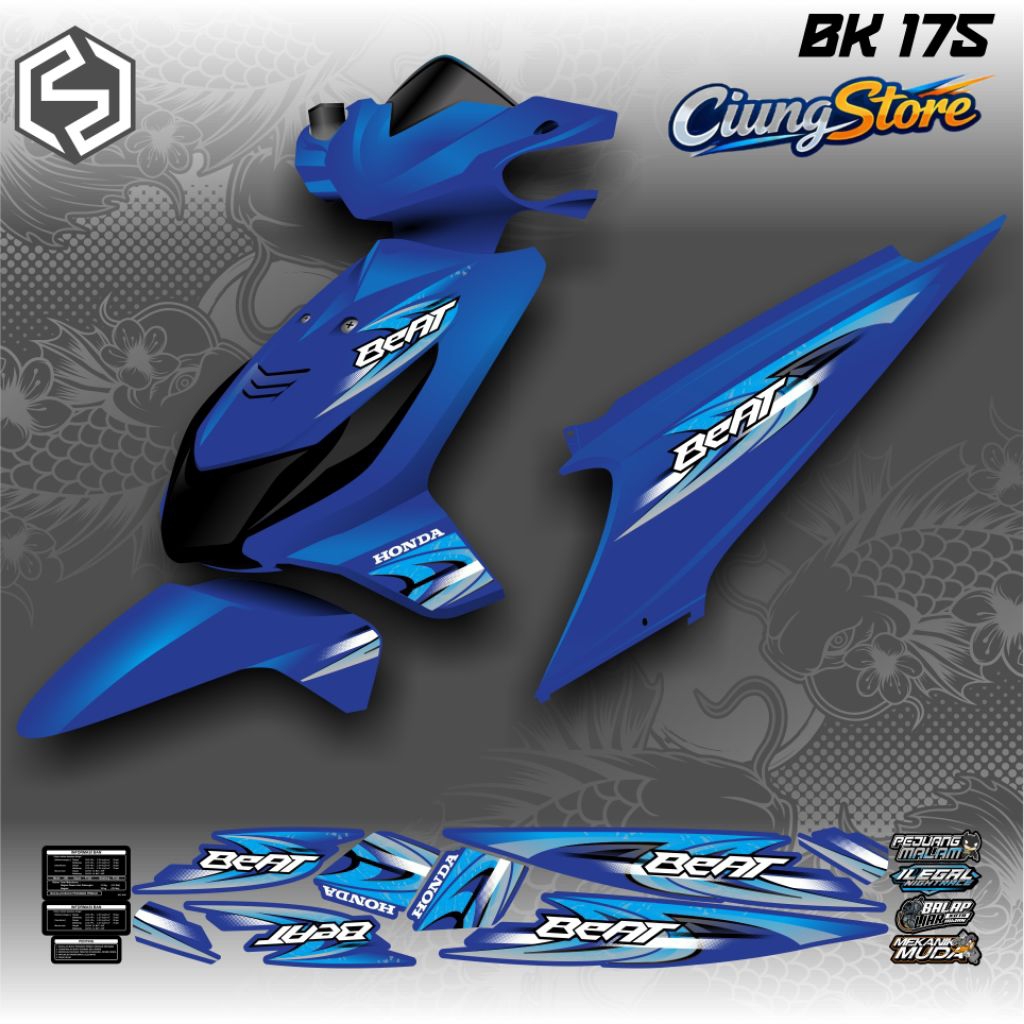 Beat คาร์บูเรเตอร์ Graphic Striping Thailand Variation / bk 175 / bk 183