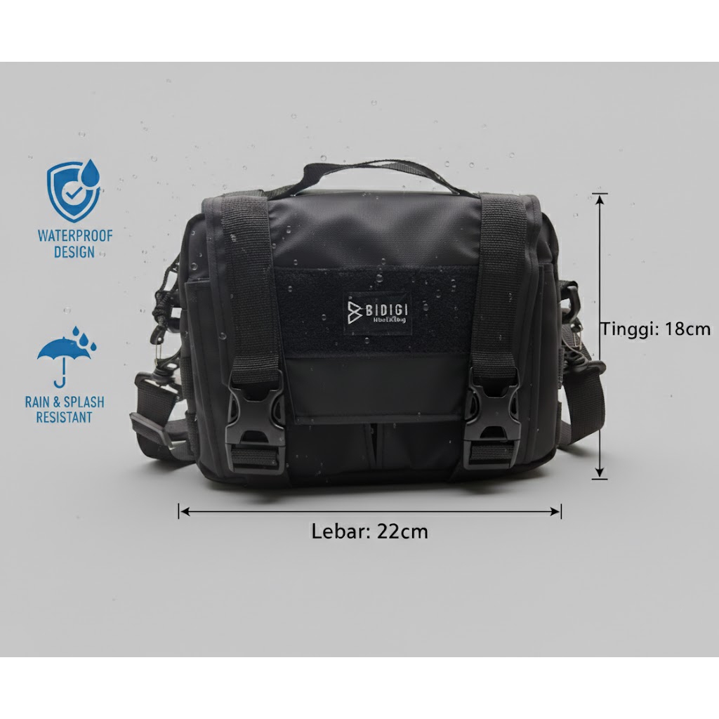 BIDIGI Ozone กระเป๋าสะพายยุทธวิธีสําหรับผู้ชายกันน้ํา