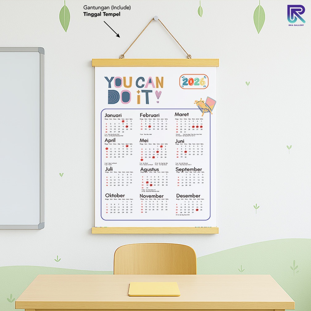 RHA GALLERY Planner Wall Calendar 2026 Schedule Writing Schedule