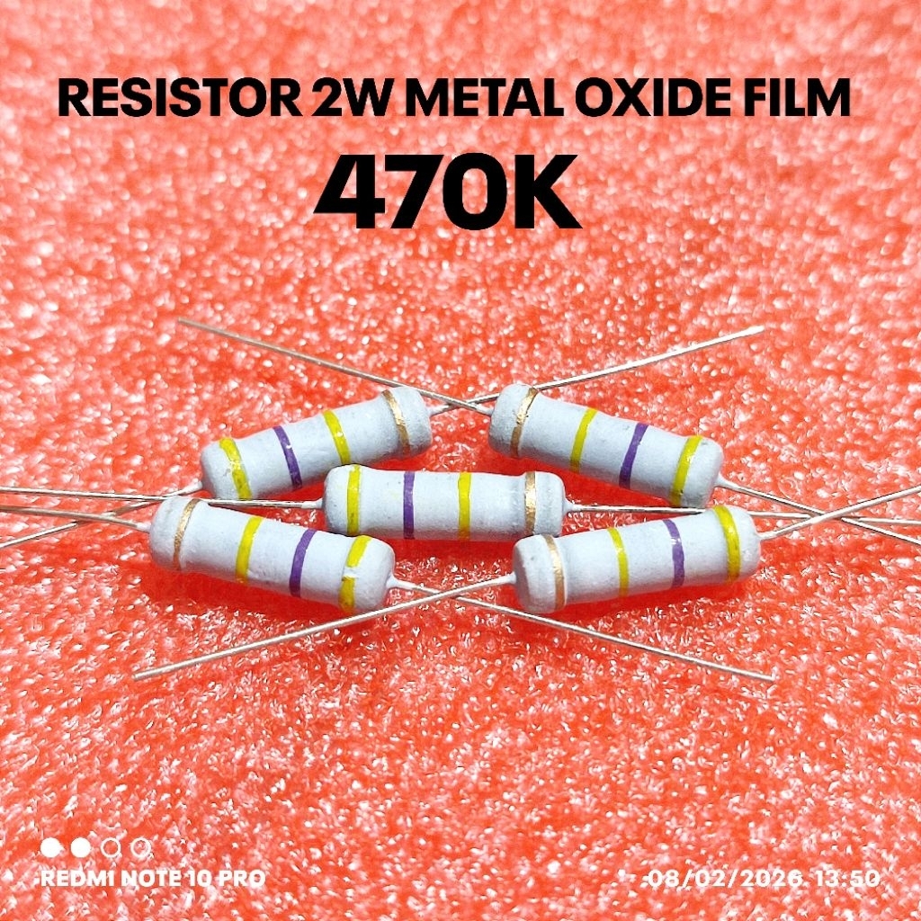 (PER 5 ชิ้น) 2W 2WATT 470K 470K KILO CF 5% ROHS RESISTOR