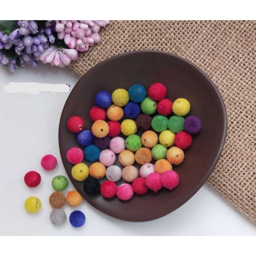 10 มม. กํามะหยี่ BEADS/VARIATION BEADS/NECKLACE/DIY CRAFT MATERIALS