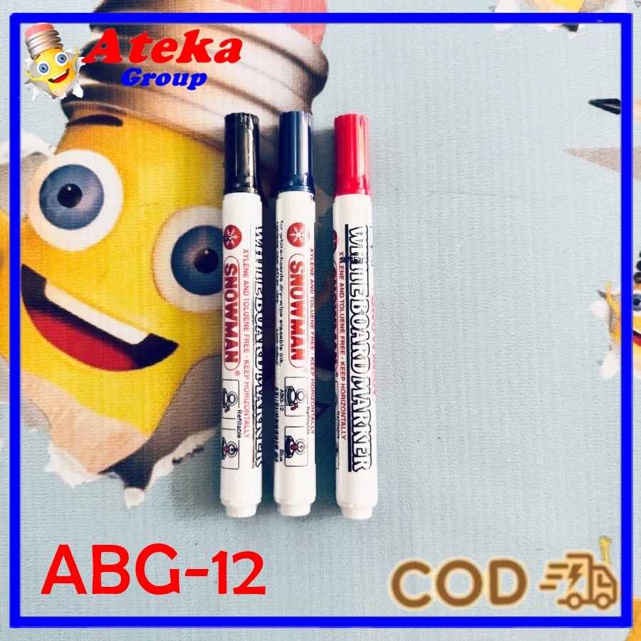 [ชิ้น] SNOWMAN WHITEBOARD MARKER ABG-12 WHITEBOARD