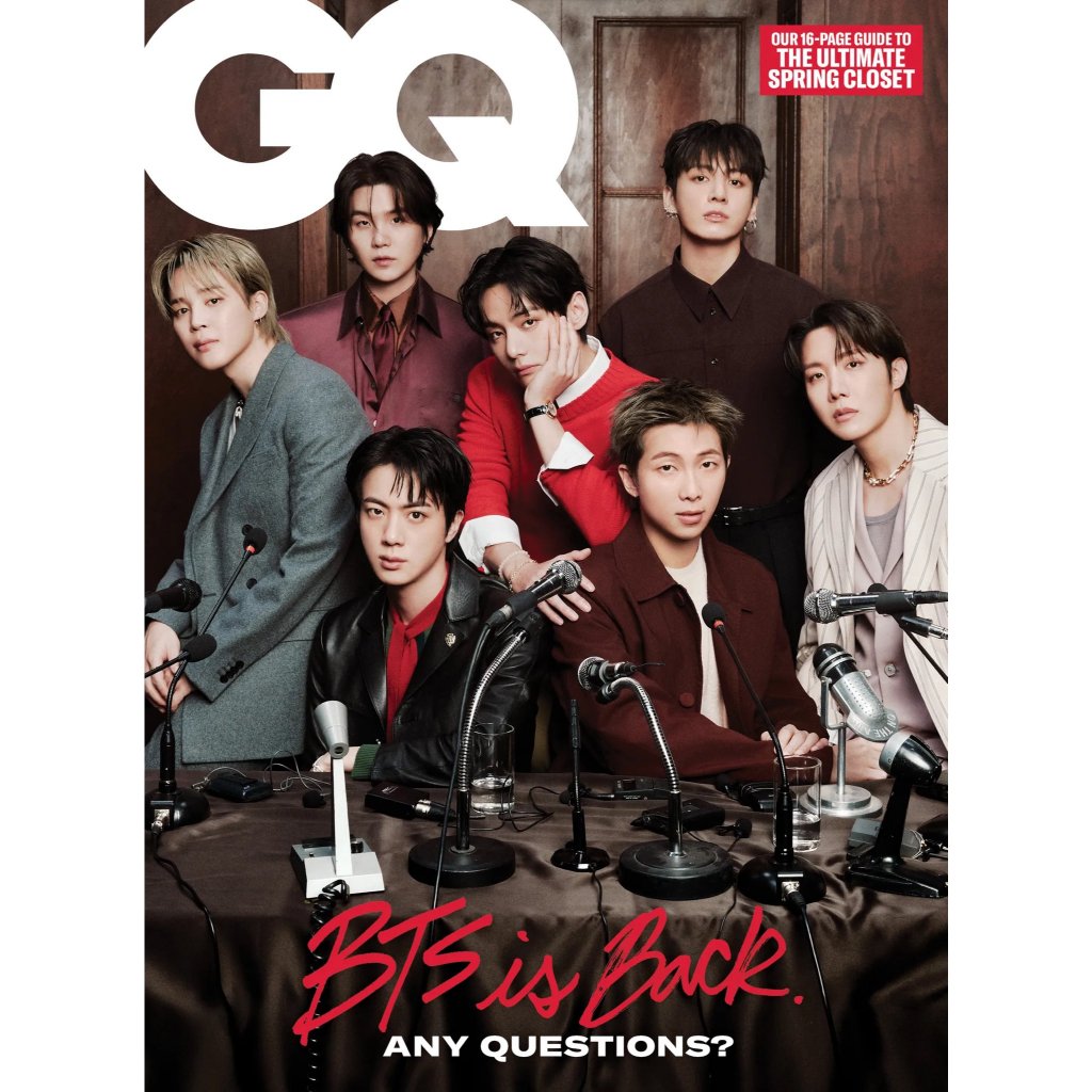 [PO] OFFICIAL BTS GQ MARCH 2026 NEW COVER BTS IS BACK ANY QUESTIONS KOREA MAGAZINE BANGTAN
