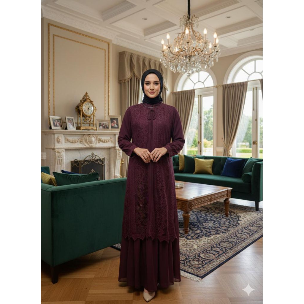 Modern Gamis - Brocade Gamis - Party Gamis - Eid Gamis - Brocade Gamis Mix Ceruty - Gamis