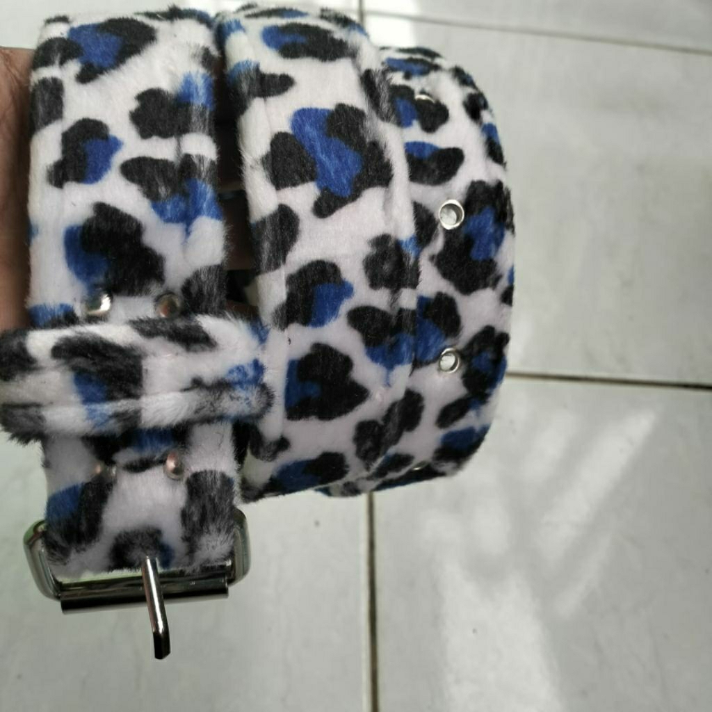 Leopard Belt l Leopard Belt l Leopard motif skena buckle l unisex ผู้ชายผู้หญิง