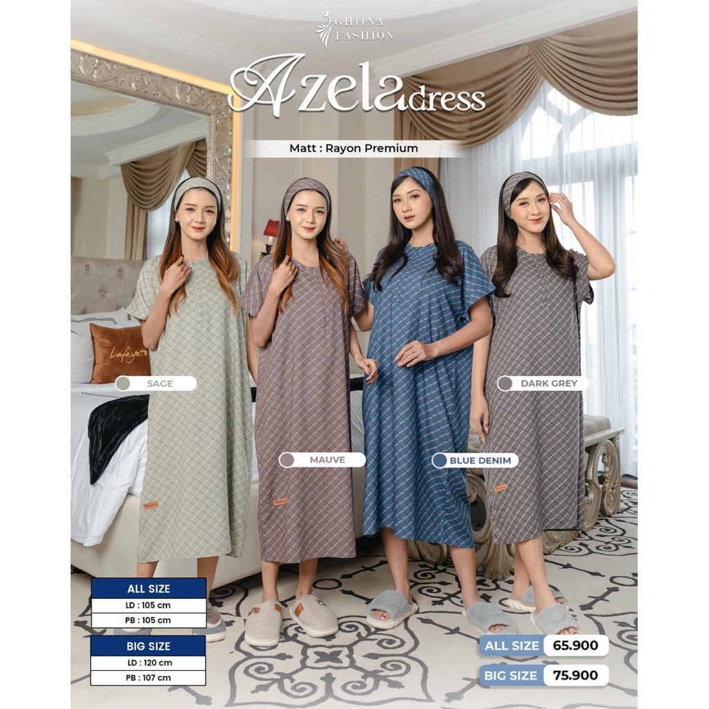 Ghiina Fashion - ชุดเดรส / Daster / Azela Dress Ghiina Fashion