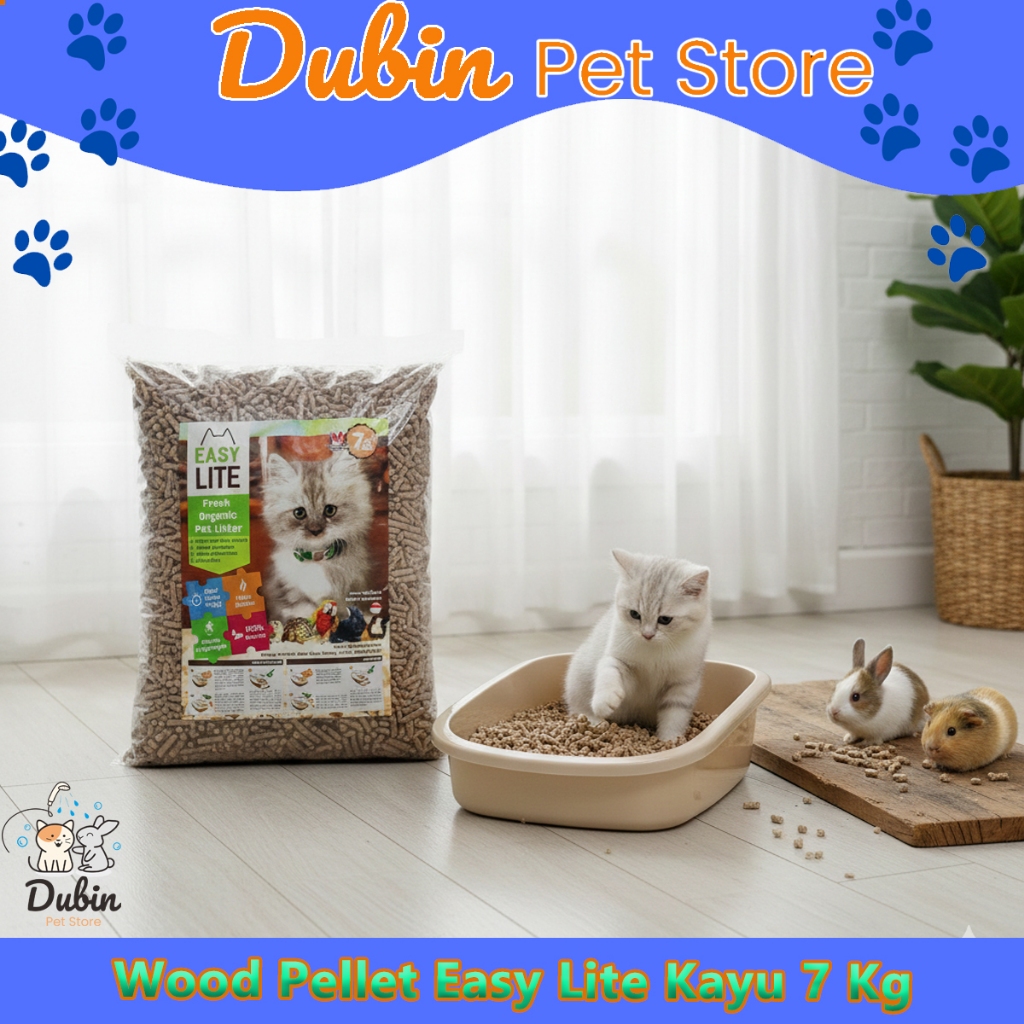 [OUTSIDE THE CITY] Wood Pellets Easy Lite 7 KG - ทรายแมว Easy Lite 7กก.