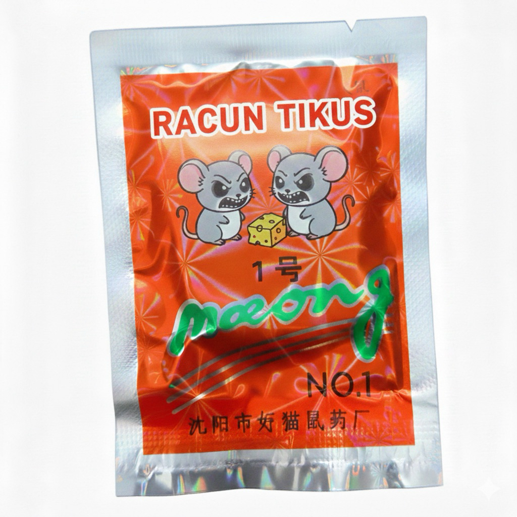 Maowang Yellow Hologram Rat Poison 10g - ฆ่าหนูแห้งบนจุด ความตายเร็ว ปราศจากส่วนผสมเพิ่มเติม