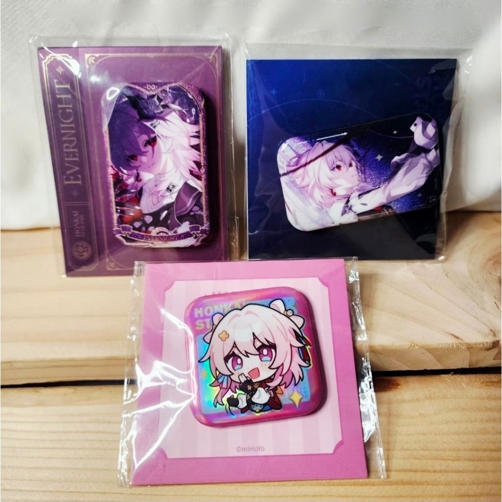 พร้อม Original March7th มีนาคม 7th / Evernight Honkai Star Rail HSR Badge Pin Merch Mihoyo สินค้า