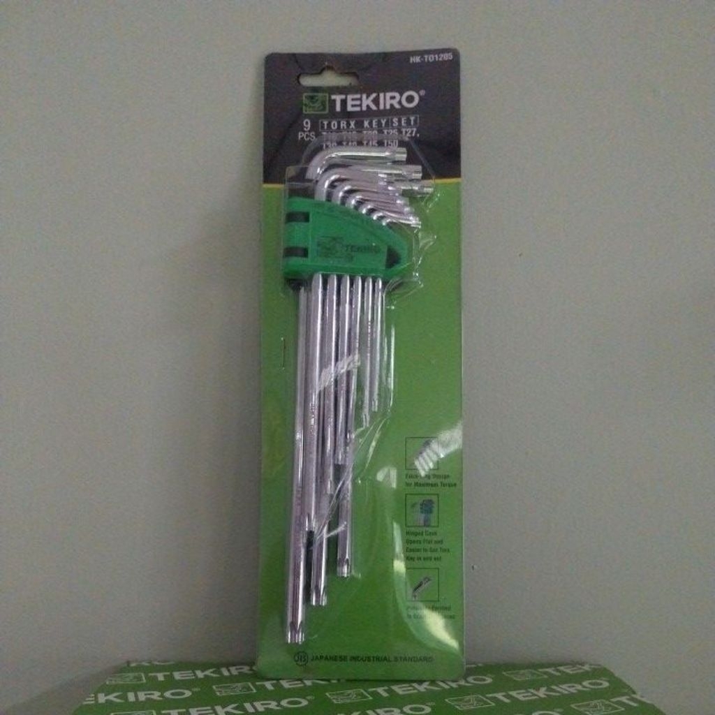 TEKIRO LONG STAR TORX STAR STAR KEY TORX KEY SET 9 ชิ้น - ไม่ใช่ HOLE