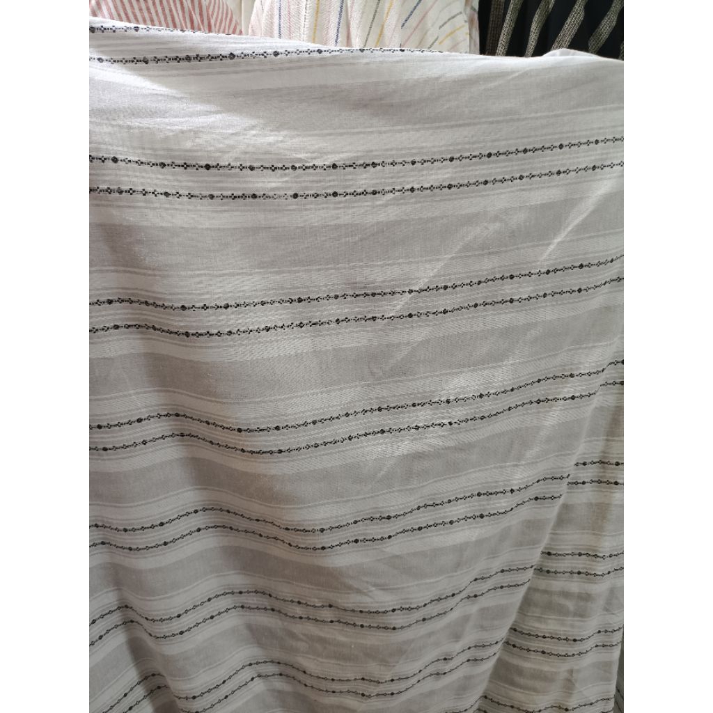 KATUN ผ้าคอตตอนพรีเมี่ยมโดยมิเตอร์ || เสื้อผ้า ผ้าลินินลายทาง || Zk (ราคา 0.5 mtr)t