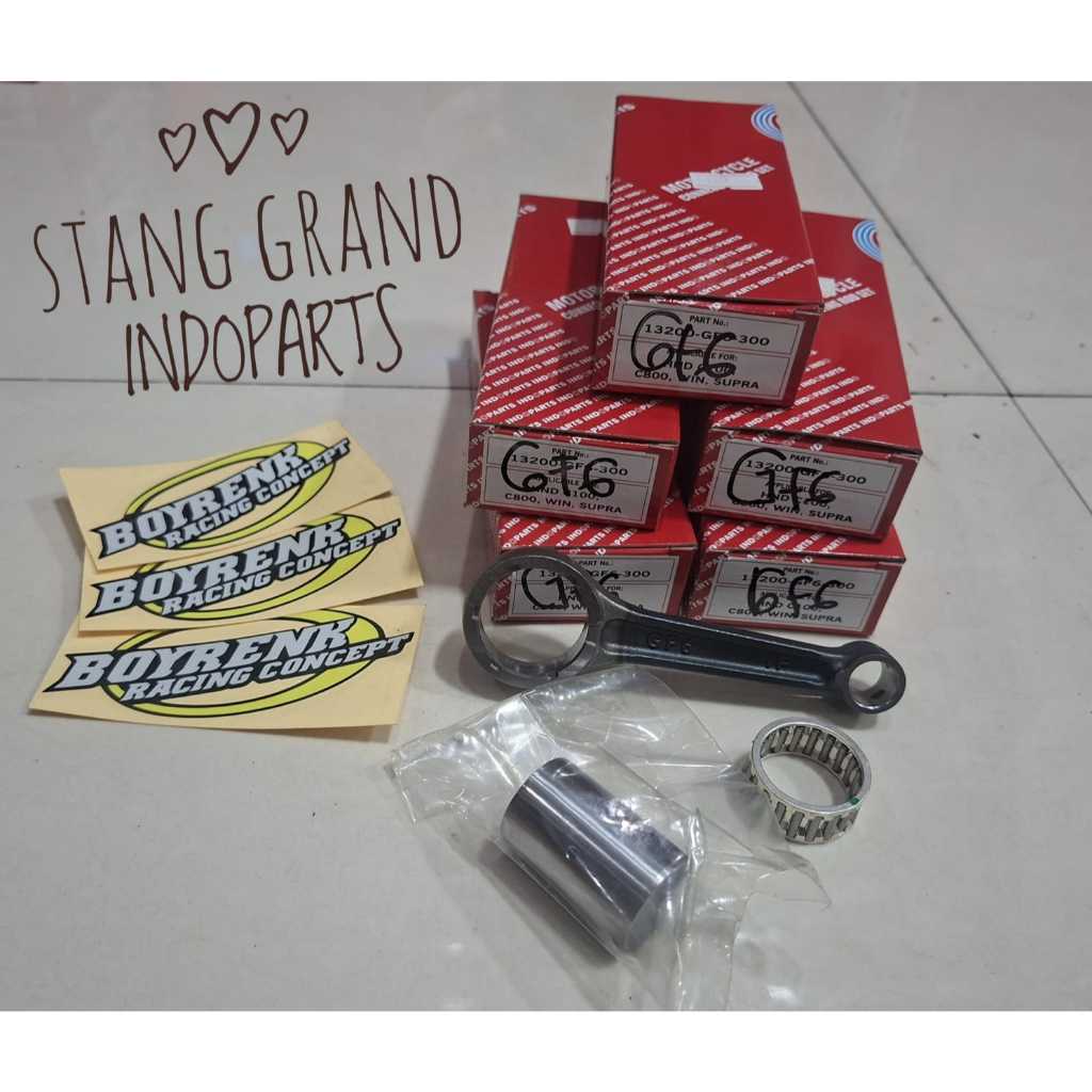 ชุดก้านลูกสูบ C100, C800, Win, Supra/X, Grand, Prima, Astraa (อินโดพาร์ท) 13200-GF6-300 BOYRENK RACI