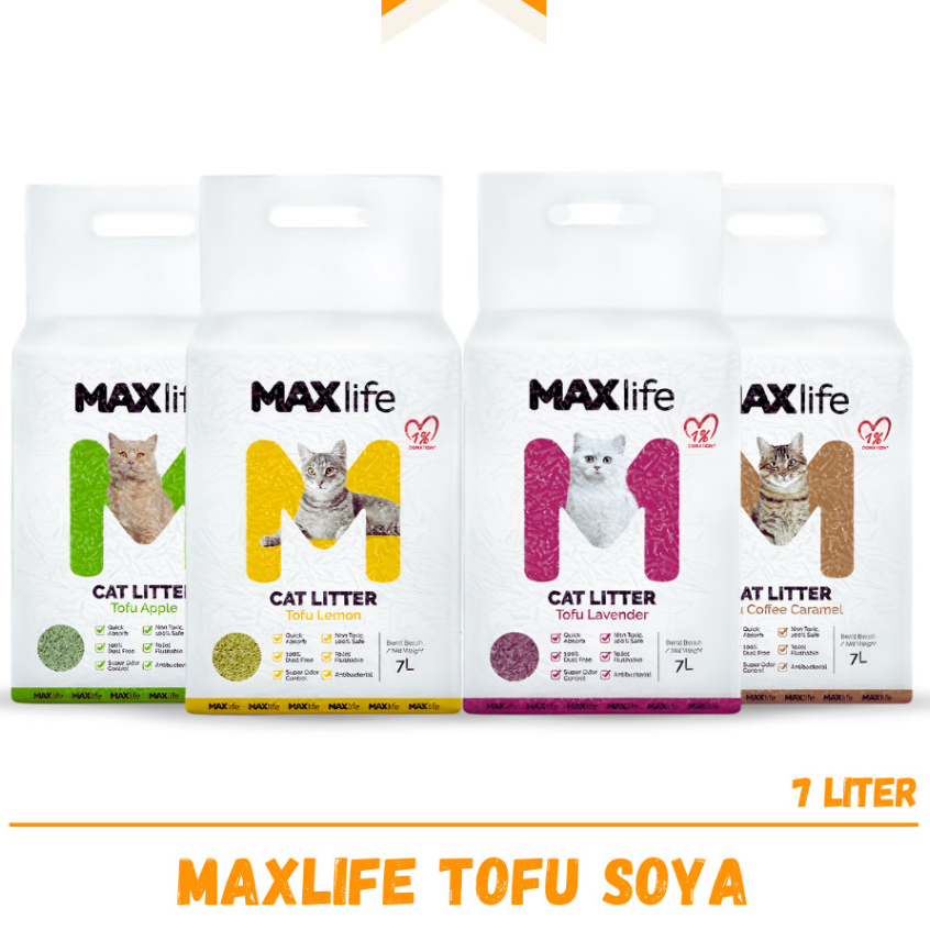 MAXLife ทรายแมวเต้าหู้ถั่วเหลือง 7 ลิตร