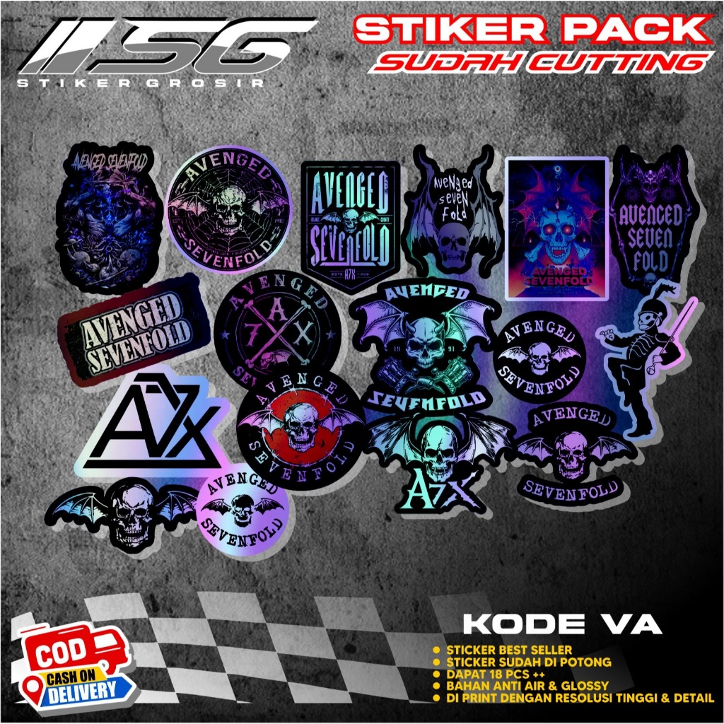 17 ชิ้น Avenged sevenfold Rock Band สติ๊กเกอร์ A7X สติ๊กเกอร์แพ็คแบนด์ตัดแล้ว