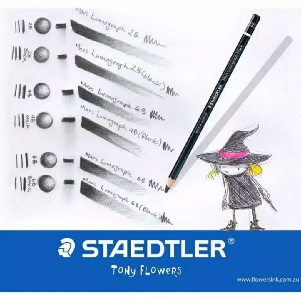 STAEDTLER MARS LUMOGRAPH BLACK EDITION 2B 4B 6B 8B STEDLER PENCIL