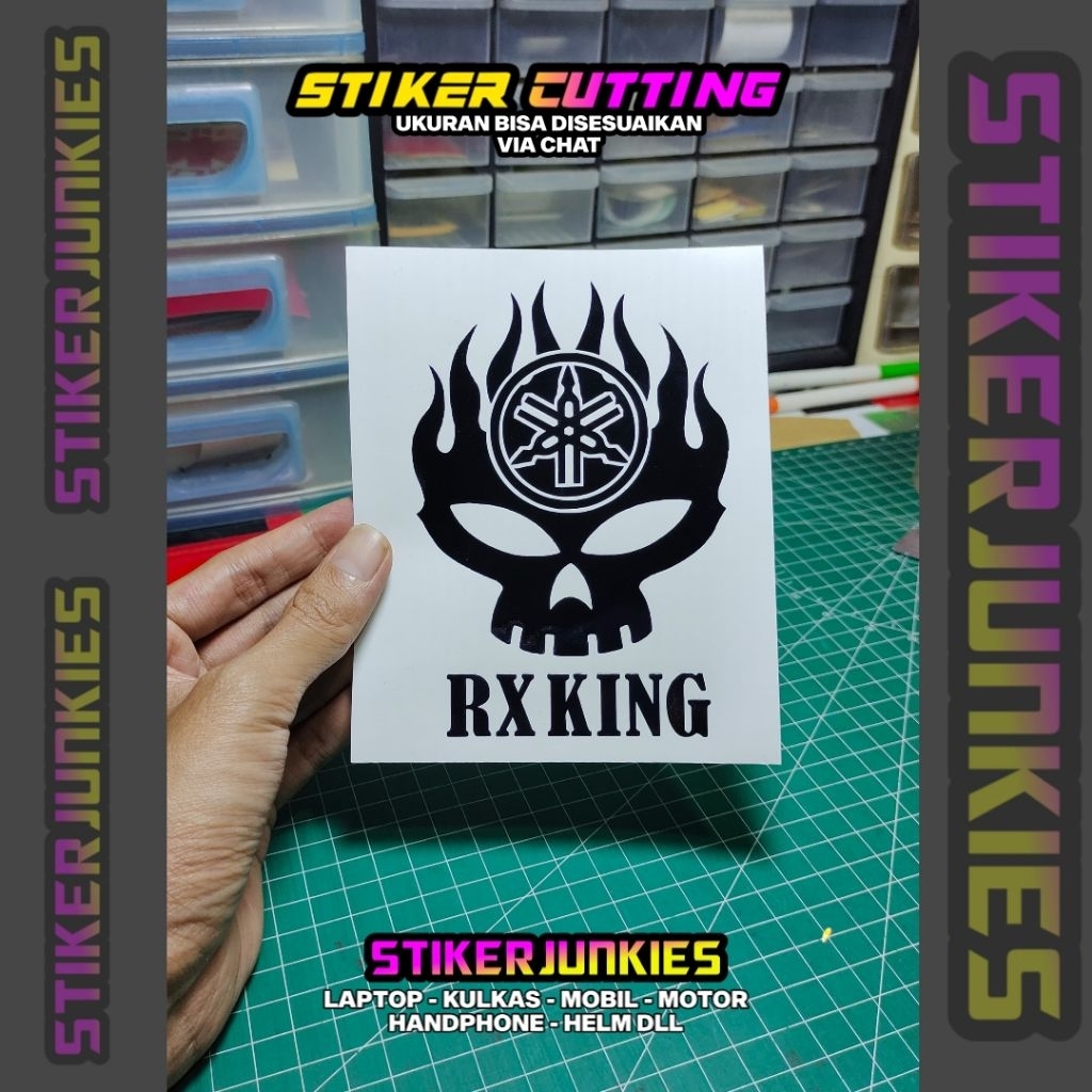 RX KING LOGO 25 GASTOLINE TANK STICKER CUTTING STICKER