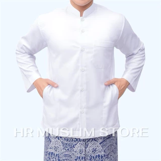 KATUN Koko Haibah จัมโบ้ XXXL Santri Habaib Haib เสื้อธรรมดาปุ่มขนาดใหญ่ 2 ซม.Cool วัสดุกระเป๋าด้านข้างแขนยาวมุสลิมผ้าฝ้าย Ammu Kazimi รุ่นผู้ใหญ่ผู้ชายด้านข้าง Slit
