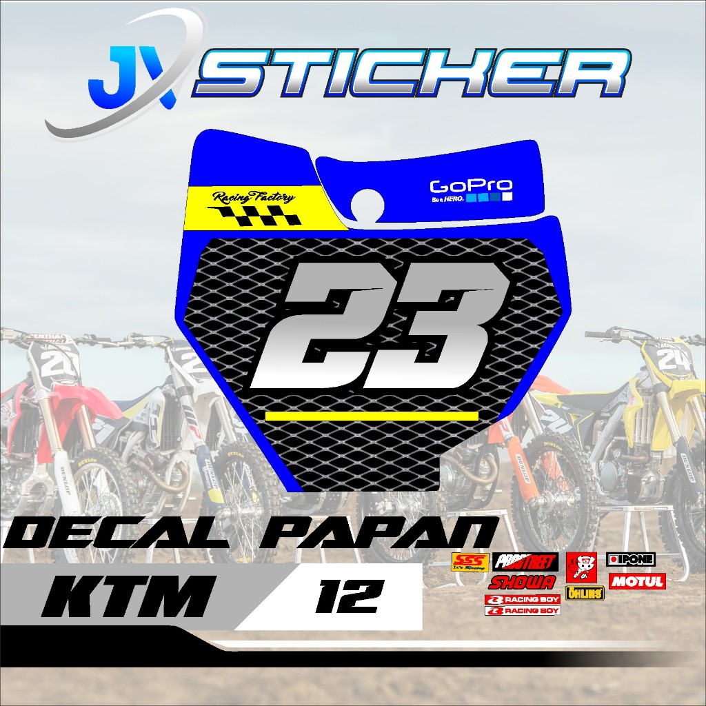 สติ๊กเกอร์ดีคอลใหม่ล่าสุดไม่มีกระดานดาว KTM CRF KLX YZ 85 สามารถปรับแต่งได้ JV VOL 12