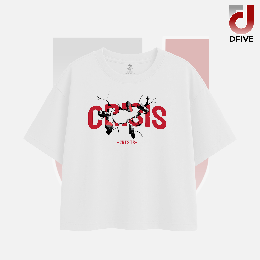 DFIVE Crisis Boxy Fit T-Shirt - Premium 20s Combed Cotton Boxy T-Shirt