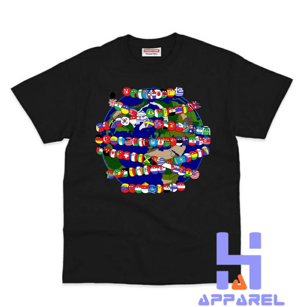CHILDRENS CLOTHES เสื้อยืด COUNTRY BALL COUNTRY HUMAN