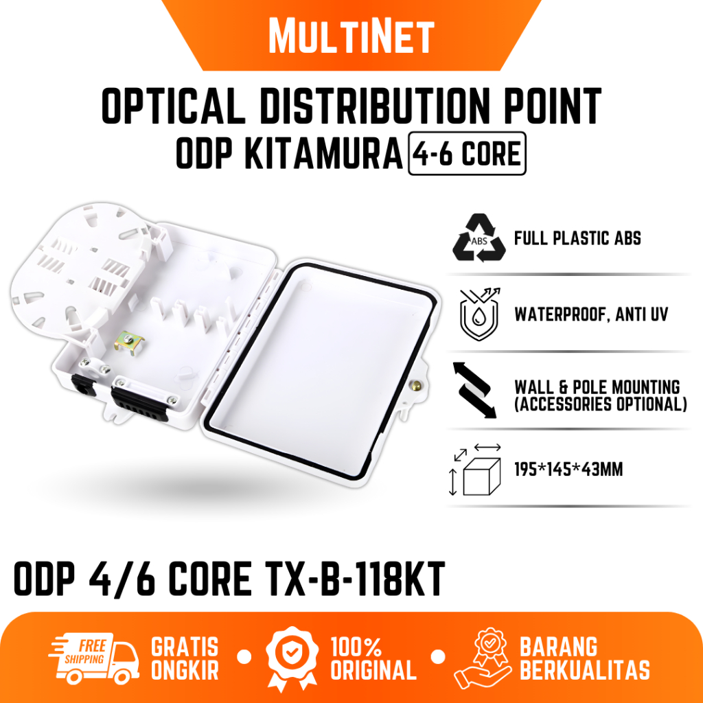 ODP Fiber Optic Kitamura TX-B-118KT 4/6 Core – FTTH FTTH FTTB Outdoor Box