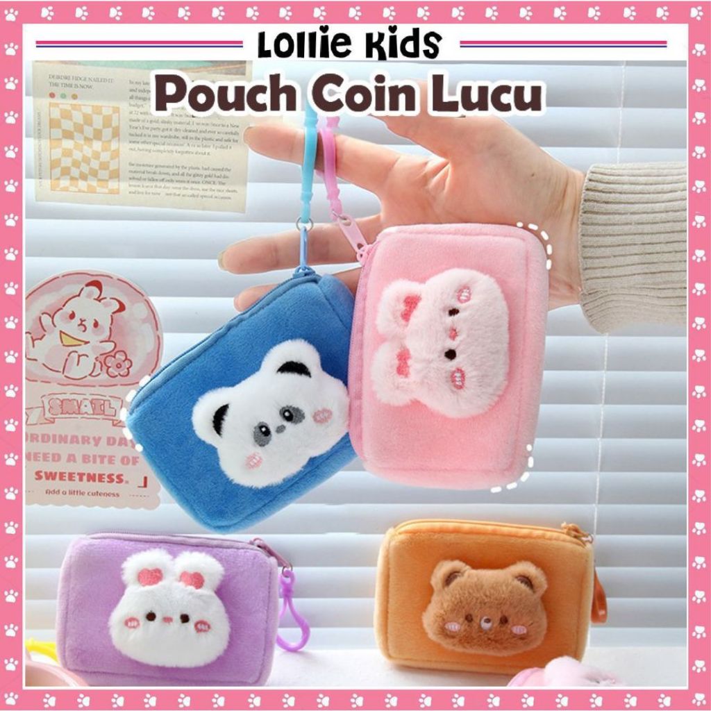 CHARACTER COIN POUCH / MULTIPURPOSE FUR POUCH / MINI POUCH