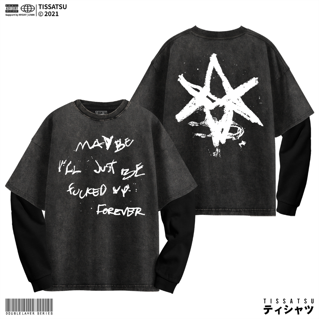 TISSATSU Longsleeves BRING ME THE HORIZON Double Layer Oversize / Long Sleeve Wash Shirt BMTH-18