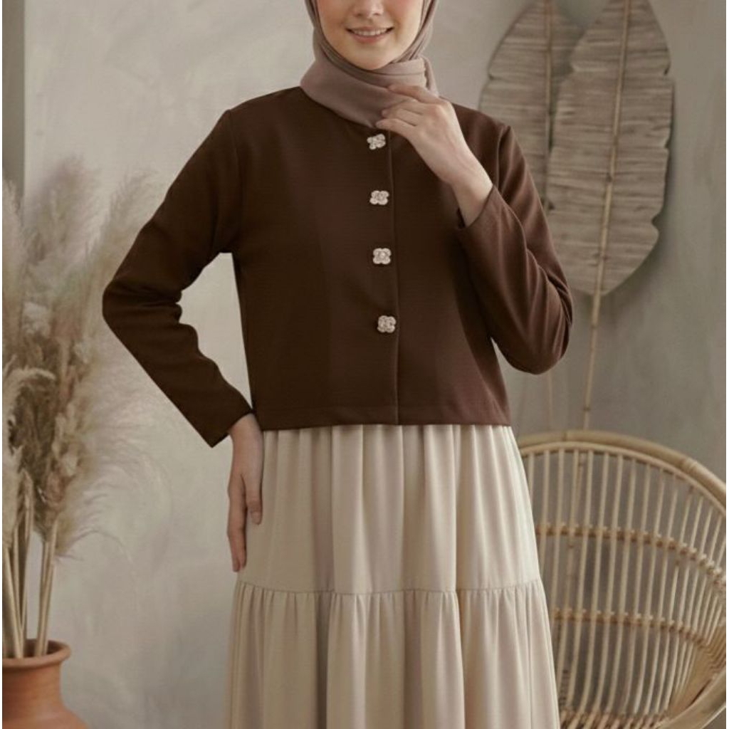 Zoya Blazer Crop Top - เสื้อครอปผู้หญิงสไตล์เกาหลีล่าสุดเสื้อแจ๊กเก็ตผู้หญิง / เสื้อครอปผู้หญิง