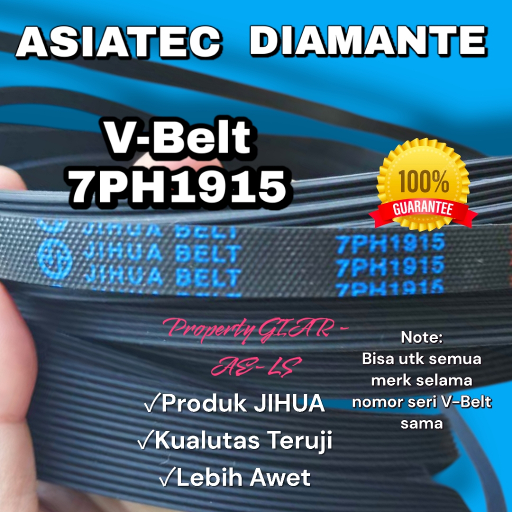 V-BELT 7PH1915 VBELT VANBELT FANBELT V BELT ASIATEC DIAMANTE ELBA