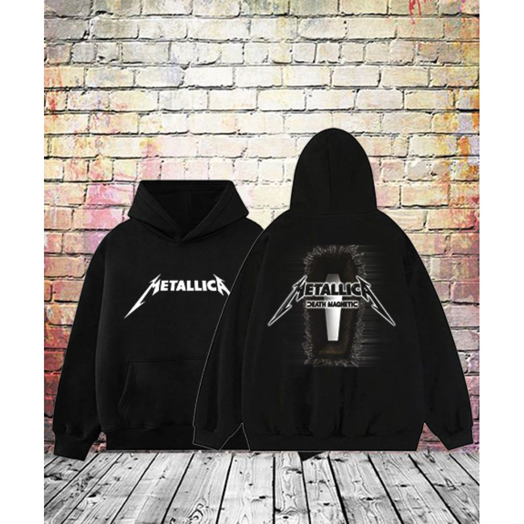 KATUN Metallica Second Black Cotton Street Style Hoodie