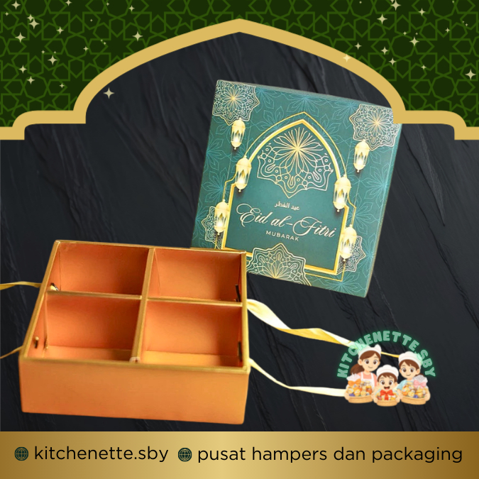 Eid al-Fitr Box Eid Cake Box 20x20CM Eid Cake Box Elegant Eid Cake Box With Strap KS