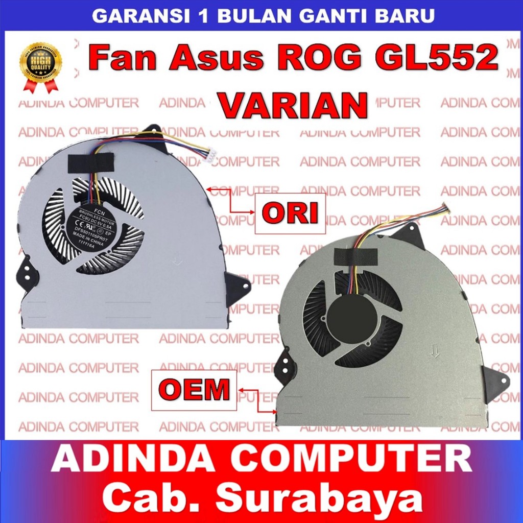 พัดลม Asus ROG GL552 GL552GL GL552J GL552JX GL552L GL552V GL552VW
