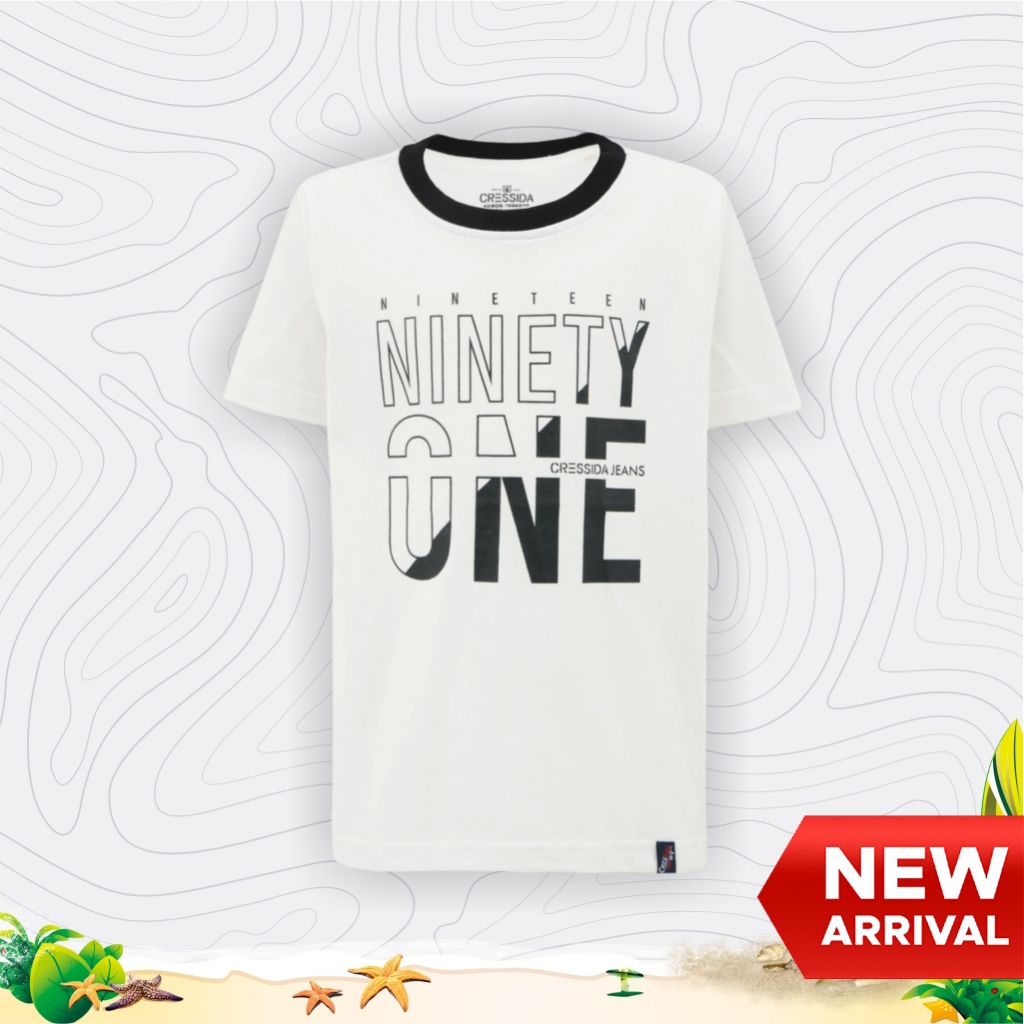 เสื้อยืดแขนสั้นสีขาว Cressida Kids Boy - 1EB227P