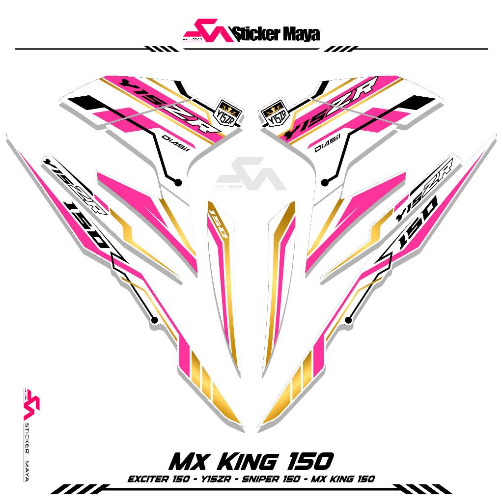 Mx King 150 Sticker Y15zr Sticker Mx King150 Sniper150 Mxi Jupiter Mx Ink. Motif สติ๊กเกอร์ 150