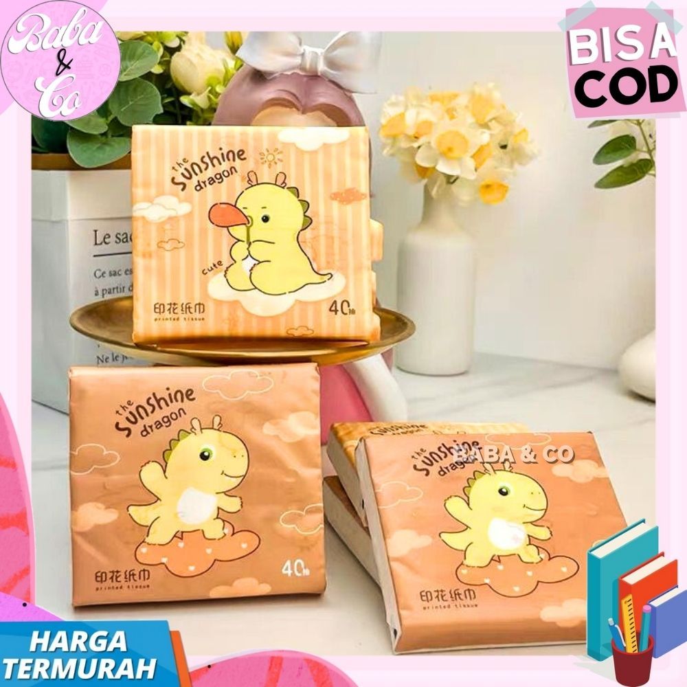 UNIQUE CUTE NAILONG TISSUE UNIQUE NAILONG DINO DRY TISSUE CUTE 3 PLY NAILONG DRY TISSUE TRAVEL FACE 