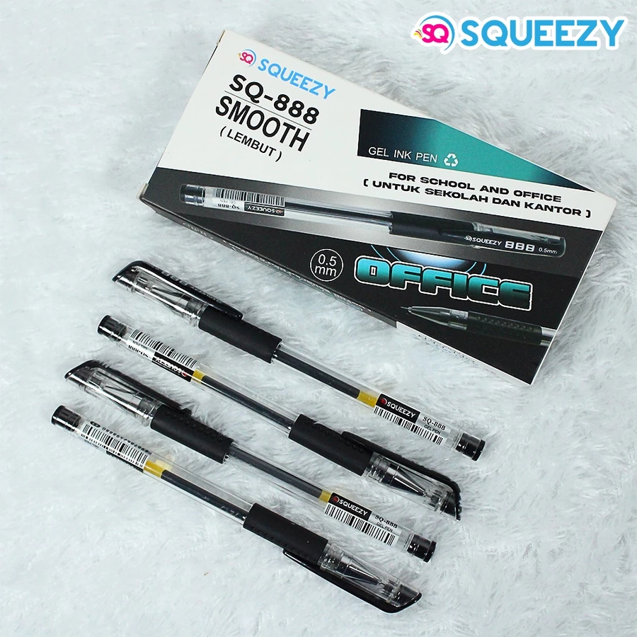 SQUEEZY GP-SQ888 ปากกาเจล OFFICE 0.5 มม. (12PC)