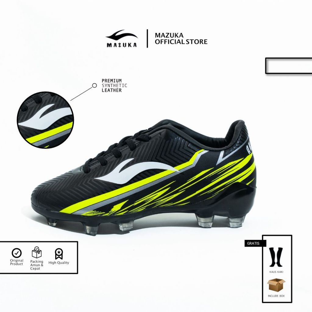 MAZUKA-Akira Black Junior Soccer Shoes