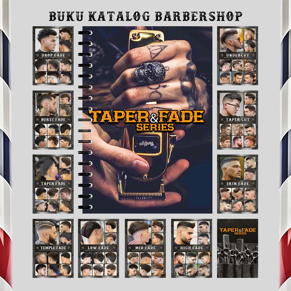 ผู้ชายตัดผมรุ่นCatalog Bookตัดผมนิตยสารร้านตัดผม Book Taper & Fade Series - TFS