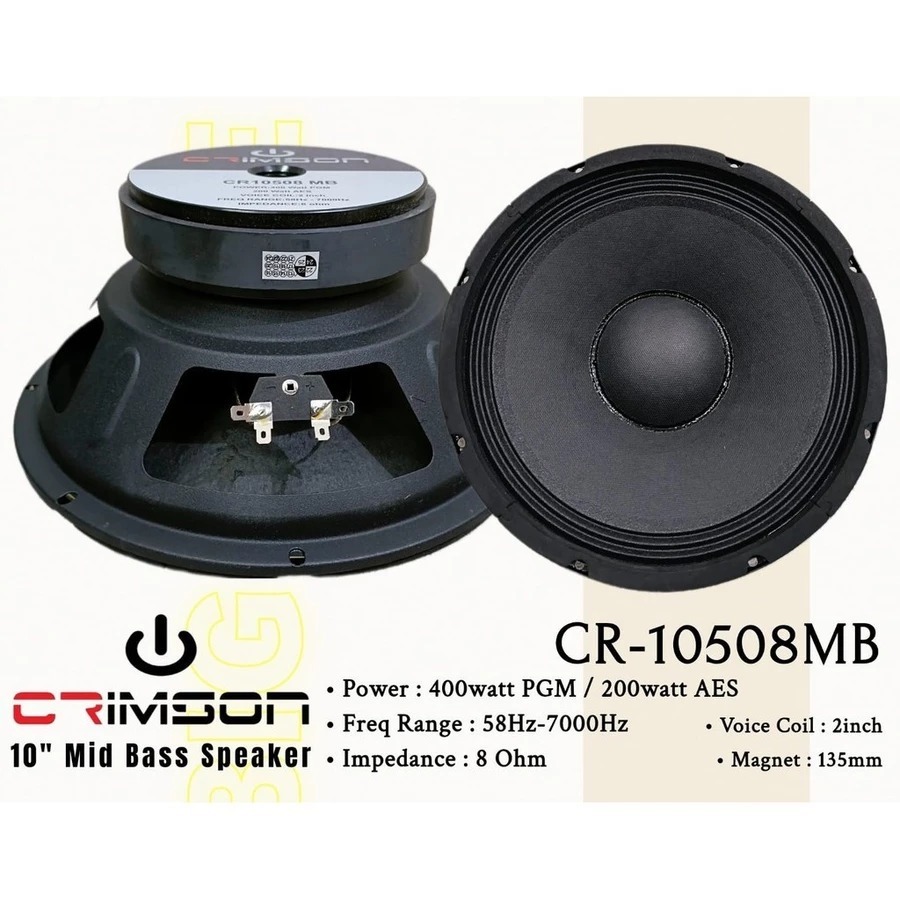 ลําโพง Crimson 10 นิ้ว Cr10508MB Original Crimson