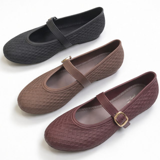 PORTO CANDICE - Sepatu Flat Wanita Kekinian Sepatu Melisa Belt Motif Timbul Anti Slip
