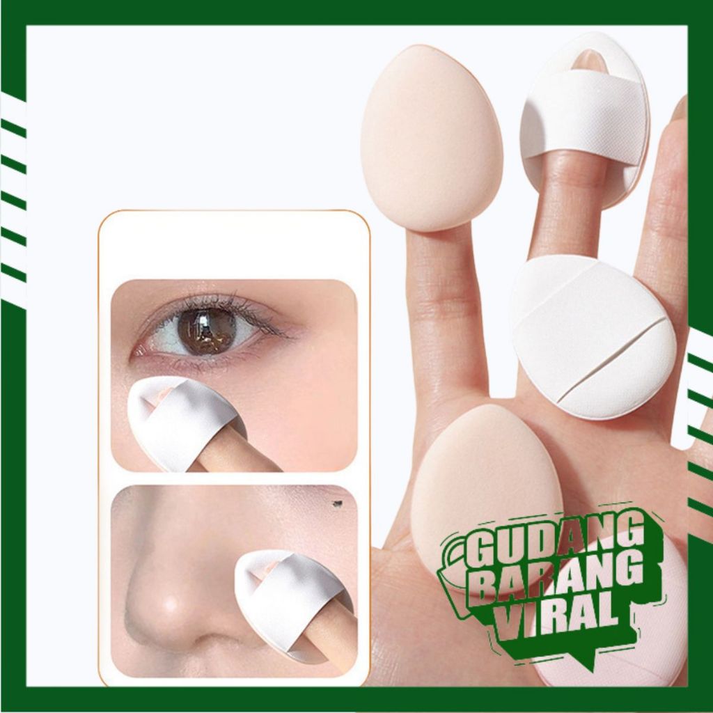 GBV ฟองน้ําเบาะ Mini Finger Beauty ฟองน้ํานิ้วมือ Thumb Air Cushion คอนซีลเลอร์ Foundation พัฟ Mini 