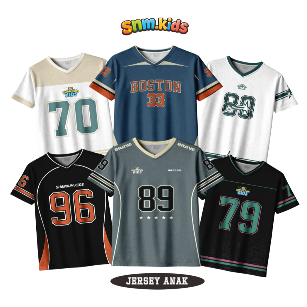 SNM KIDS Unisex KIDS Jersey / Hockey KIDS Jersey Streetwear Retro Vintage DryFit Milano พิมพ์ระเหิด