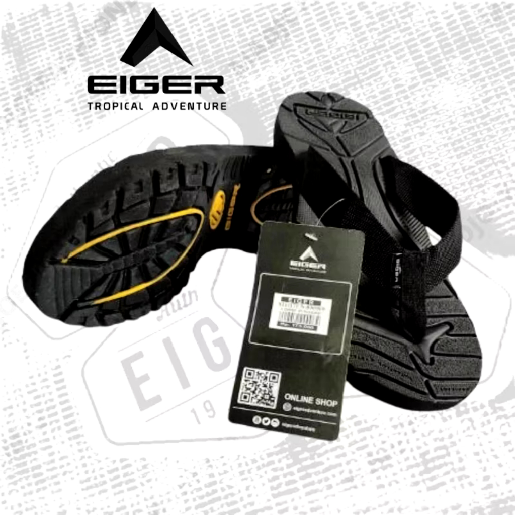 Eiger1989 รองเท้าแตะสําหรับภูเขากลางแจ้งสีดําระดับพรีเมียม