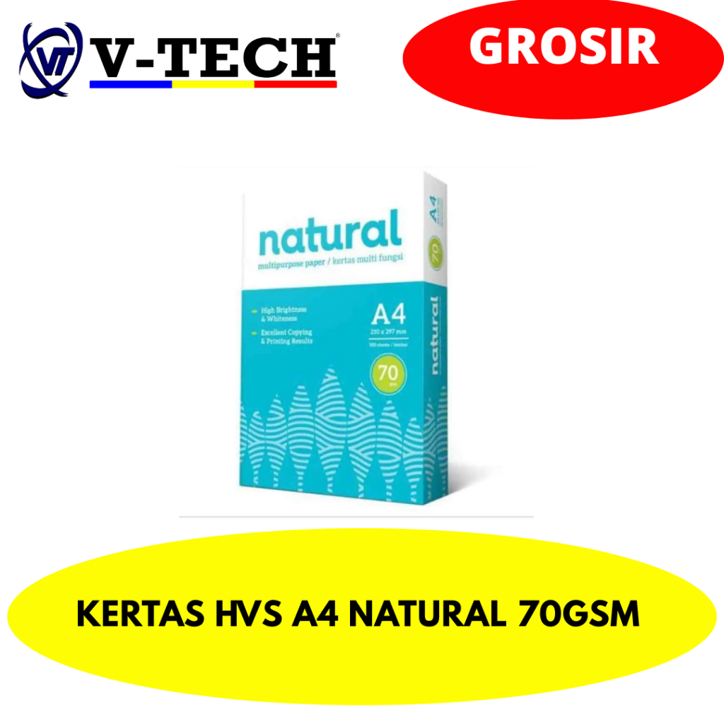 กระดาษ A4 NATURAL 70GSM HVS