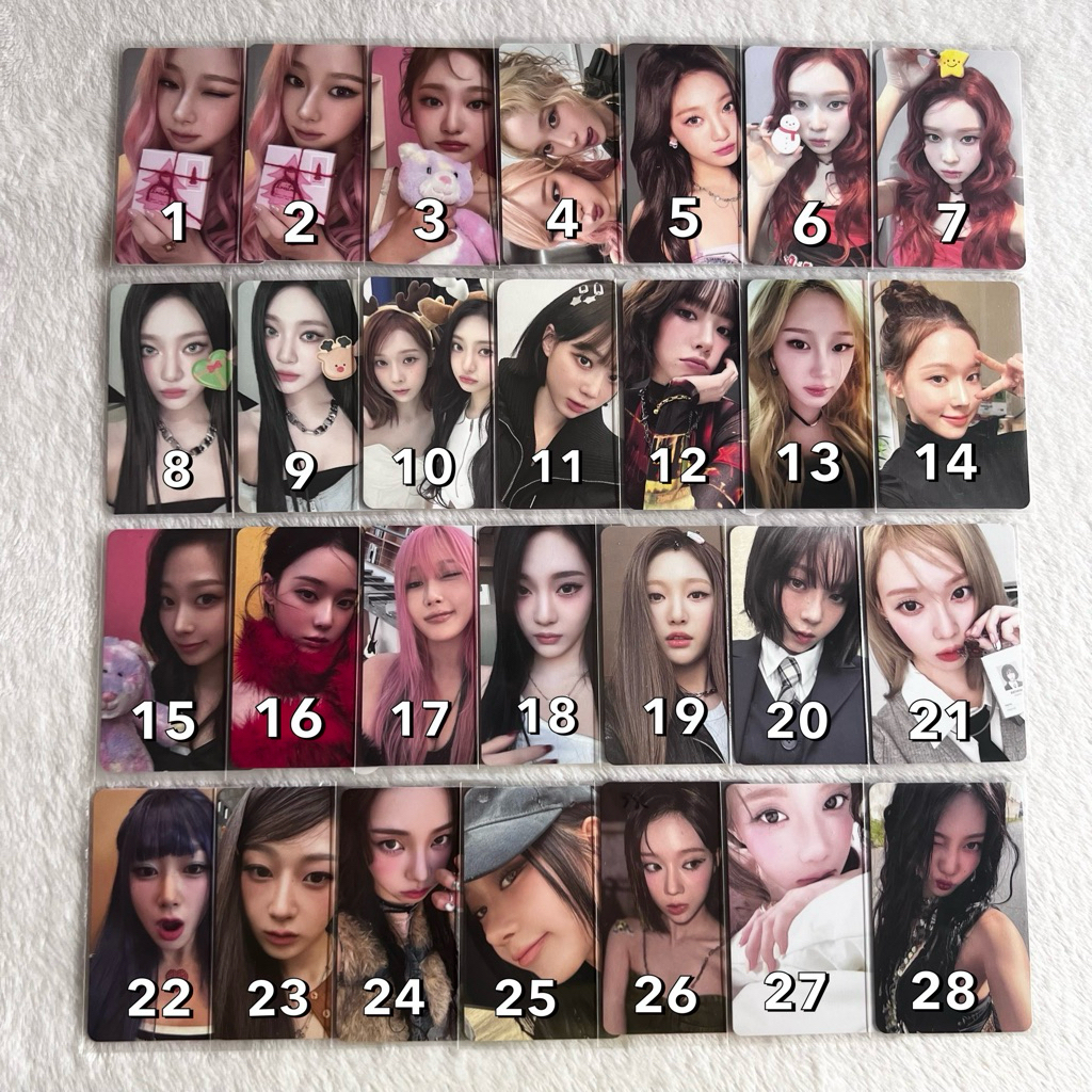 Photocard ฤดูหนาว giselle karina ning aespa อย่างเป็นทางการ