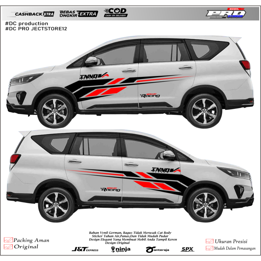 สติ๊กเกอร์โตโยต้า INNOVA REBORN INNOVA REBORN SIDE BODY STICKER