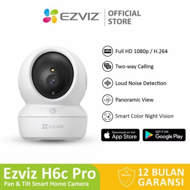 BI* Ezviz H6C Pro 3MP 2K กล้อง IP ไร้สาย รองรับ Wifi Smart Home